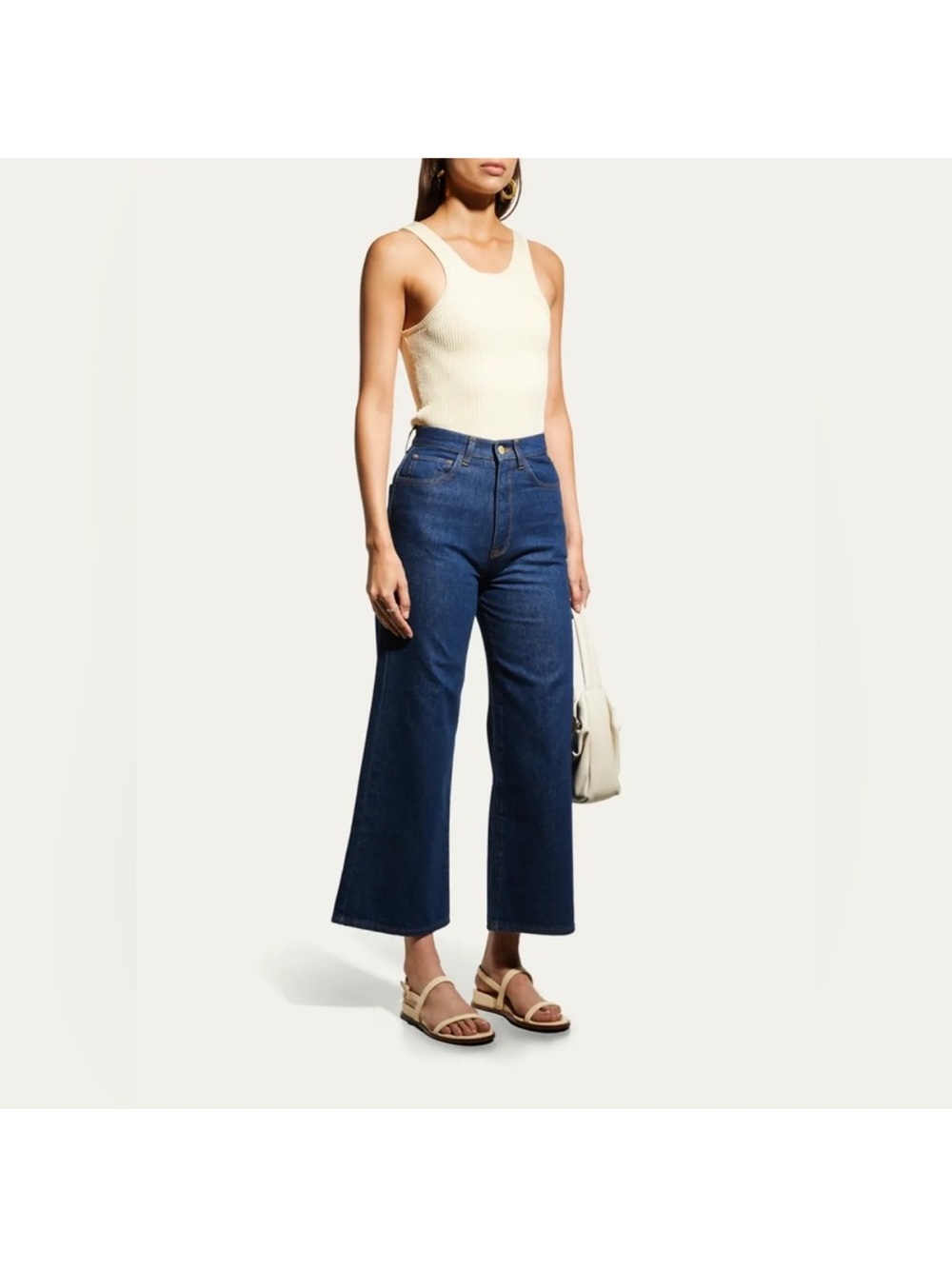 Triarchy  Ms Bardot  High Rise Wide Crop Jeans Size 27